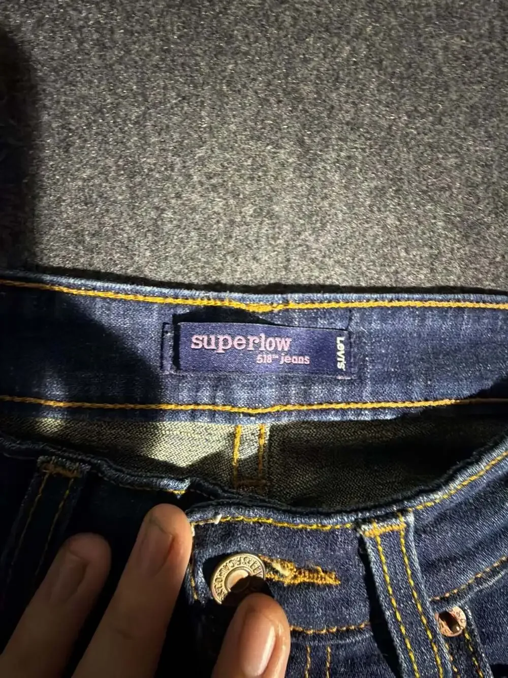 Levi's Superlow 518 Jeans Dark Wash Flare Leg